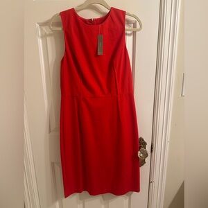 J.Crew NWT Red Sleeveless Fit & Flare Knee Length Dress Size 8